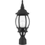 7522-14 1 Light Textured Black Outdoor Post Top Lantern-Lighting LumensLantern