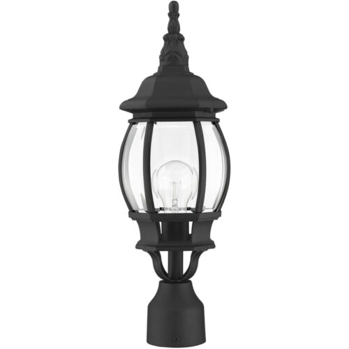 7522-14 1 Light Textured Black Outdoor Post Top Lantern-Lighting LumensLantern