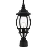 7522-14 1 Light Textured Black Outdoor Post Top Lantern-Lighting LumensLantern