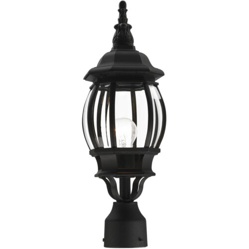 7522-14 1 Light Textured Black Outdoor Post Top Lantern-Lighting LumensLantern