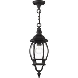 7523-14 1 Light Textured Black Outdoor Pendant Lantern-Lighting LumensLantern