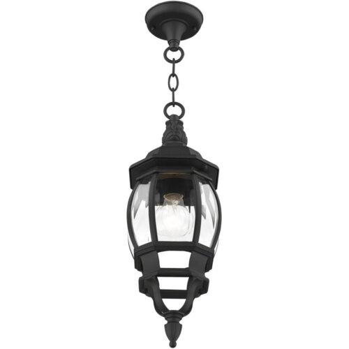 7523-14 1 Light Textured Black Outdoor Pendant Lantern-Lighting LumensLantern