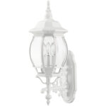 7524-13 3 Light Textured White Outdoor Wall Lantern-Lighting LumensLantern