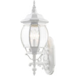 7524-13 3 Light Textured White Outdoor Wall Lantern-Lighting LumensLantern