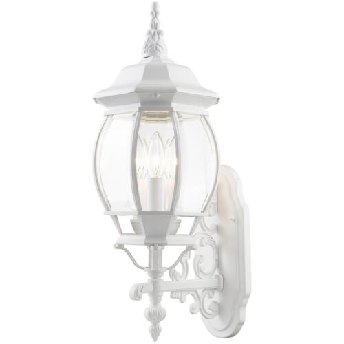 7524-13 3 Light Textured White Outdoor Wall Lantern-Lighting LumensLantern