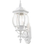 7524-13 3 Light Textured White Outdoor Wall Lantern-Lighting LumensLantern