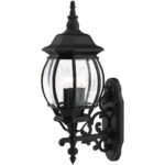 7524-14 3 Light Textured Black Outdoor Wall Lantern-Lighting LumensLantern