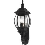 7524-14 3 Light Textured Black Outdoor Wall Lantern-Lighting LumensLantern