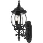 7524-14 3 Light Textured Black Outdoor Wall Lantern-Lighting LumensLantern