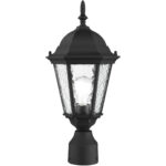 1 Light TBK Outdoor Post Lantern Pendant Lighting Fixture with Clear Water Glass Shade-Lighting LumensLantern