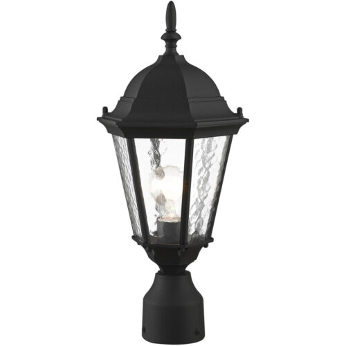 1 Light TBK Outdoor Post Lantern Pendant Lighting Fixture with Clear Water Glass Shade-Lighting LumensLantern