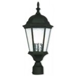 3 Light TBK Outdoor Post Lantern Pendant Lighting Fixture with Clear Water Glass Shade-Lighting LumensLantern