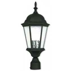 3 Light TBK Outdoor Post Lantern Pendant Lighting Fixture with Clear Water Glass Shade-Lighting LumensLantern