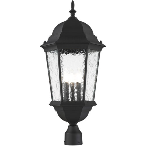 3 Light TBK Outdoor Post Lantern Pendant Lighting Fixture with Clear Water Glass Shade-Lighting LumensLantern