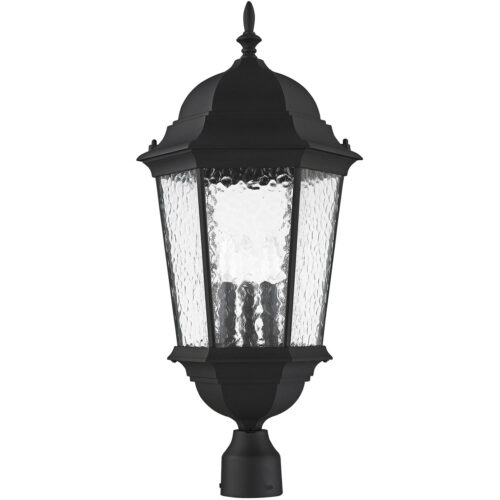 3 Light TBK Outdoor Post Lantern Pendant Lighting Fixture with Clear Water Glass Shade-Lighting LumensLantern