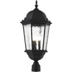 3 Light TBK Outdoor Post Lantern Pendant Lighting Fixture with Clear Water Glass Shade-Lighting LumensLantern