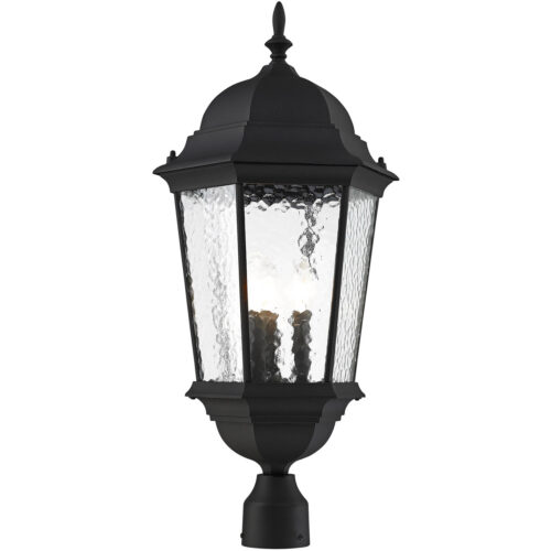 3 Light TBK Outdoor Post Lantern Pendant Lighting Fixture with Clear Water Glass Shade-Lighting LumensLantern