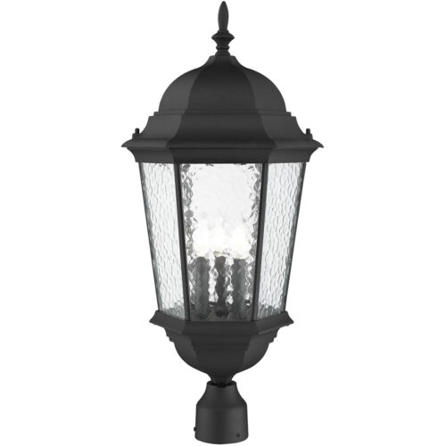 3 Light TBK Outdoor Post Lantern Pendant Lighting Fixture with Clear Water Glass Shade-Lighting LumensLantern