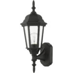 7551-14 1 Light Textured Black Outdoor Wall Lantern-Lighting LumensLantern