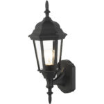 7551-14 1 Light Textured Black Outdoor Wall Lantern-Lighting LumensLantern