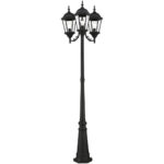 7553-14 3 Light Textured Black Outdoor Post Light-Lighting LumensOutdoor Wall Lights