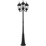 7553-14 3 Light Textured Black Outdoor Post Light-Lighting LumensOutdoor Wall Lights