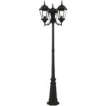 7553-14 3 Light Textured Black Outdoor Post Light-Lighting LumensOutdoor Wall Lights