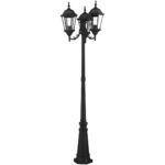 7553-14 3 Light Textured Black Outdoor Post Light-Lighting LumensOutdoor Wall Lights