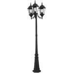 7553-14 3 Light Textured Black Outdoor Post Light-Lighting LumensOutdoor Wall Lights