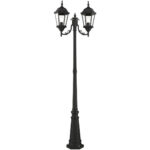 7554-14 2 Light Textured Black Outdoor Post Light-Lighting LumensOutdoor Wall Lights