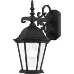 7555-14 1 Light Textured Black Outdoor Wall Lantern-Lighting LumensLantern