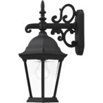 7555-14 1 Light Textured Black Outdoor Wall Lantern-Lighting LumensLantern