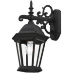 7555-14 1 Light Textured Black Outdoor Wall Lantern-Lighting LumensLantern