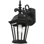 7555-14 1 Light Textured Black Outdoor Wall Lantern-Lighting LumensLantern