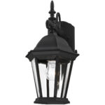 7555-14 1 Light Textured Black Outdoor Wall Lantern-Lighting LumensLantern