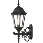 7556-14 1 Light Textured Black Outdoor Wall Lantern-Lighting LumensLantern