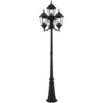 7557-14 4 Light Textured Black Outdoor Post Light-Lighting LumensOutdoor Wall Lights