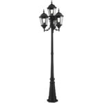 7557-14 4 Light Textured Black Outdoor Post Light-Lighting LumensOutdoor Wall Lights