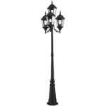 7557-14 4 Light Textured Black Outdoor Post Light-Lighting LumensOutdoor Wall Lights