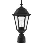 7558-14 1 Light Textured Black Outdoor Post Top Lantern-Lighting LumensLantern