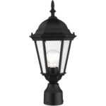 7558-14 1 Light Textured Black Outdoor Post Top Lantern-Lighting LumensLantern