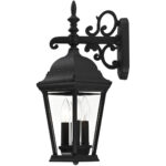 7560-14 3 Light Textured Black Outdoor Wall Lantern-Lighting LumensLantern