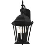 7560-14 3 Light Textured Black Outdoor Wall Lantern-Lighting LumensLantern