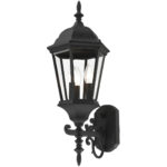 7561-14 3 Light Textured Black Outdoor Wall Lantern-Lighting LumensLantern