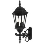 7561-14 3 Light Textured Black Outdoor Wall Lantern-Lighting LumensLantern