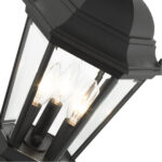 7563-14 3 Light Textured Black Outdoor Post Top Lantern-Lighting LumensLantern