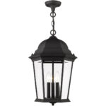 7569-14 3 Light Textured Black Outdoor Pendant Lantern-Lighting LumensLantern