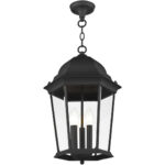 7569-14 3 Light Textured Black Outdoor Pendant Lantern-Lighting LumensLantern