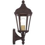 7 inch 1 Light Bronze Outdoor Wall Lantern with Clear Glass Shade-Lighting LumensLantern