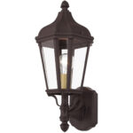 7 inch 1 Light Bronze Outdoor Wall Lantern with Clear Glass Shade-Lighting LumensLantern